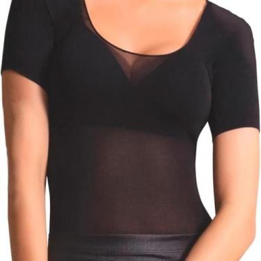 Imagem de Blusa segunda pele manga curta decotada selene fio 40 9170 transparent