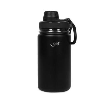 Imagem de Garrafa Térmica Inox Get Trity 350ml Preto com tampa e bico