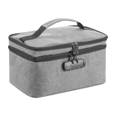 Imagem de KiBcsLic Caixa de primeiros socorros médica, organizador de armazenamento de camada dupla, estojo de primeiros socorros multiuso para camping, costura e local, Cinza
