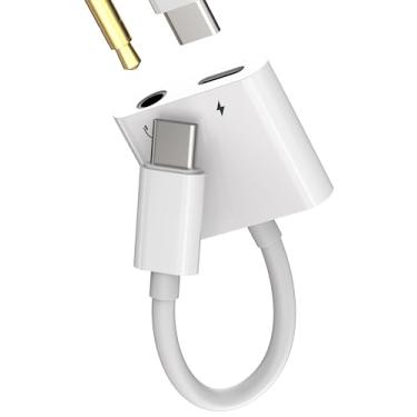 Imagem de Adaptador de fone de ouvido USB C para conector de 3,5 mm 2 em 1 DAC tipo C divisor de áudio divisor cabo auxiliar para iPhone15 16 Pro Max compatível com Samsung para Apple para iPad Dongle adaptador