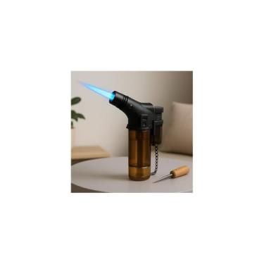 Imagem de Mini Maçarico a Gás Recarregável, Portátil, Butano, Acendimento Automático, 1300°C, 8cm x 2cm, 42g, ABS