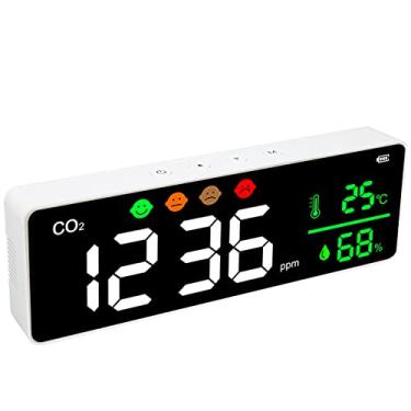 Imagem de aqxreight Tela LED Com Qualidade de Montagem Em Parede Detector Digital de Concentração de CO2 de Temperatura DM1306 e Monitor de Qualidade Adequado ou EFFIDetector de LEDDetector Digital de