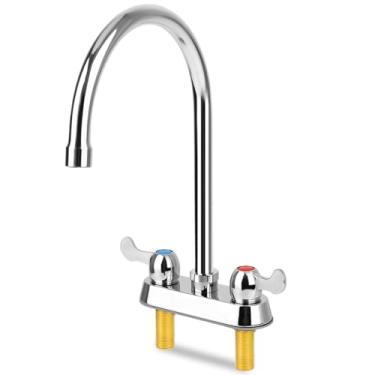 Imagem de Torneira de pia de barra comercial de 10 cm com bico de pescoço de ganso de 20 cm