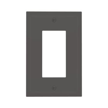 Imagem de 1 interruptor de luz decorativo/decorativo, cinza/cinza, interruptor de parede, placa frontal, placa de tomada GFCI