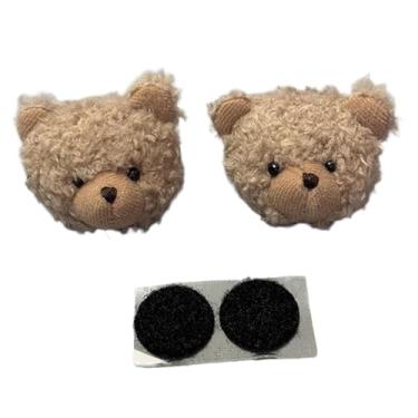 Imagem de predolo Conjunto de 2 peças de enfeites para capacete, acessórios decorativos para esqui, Marrom