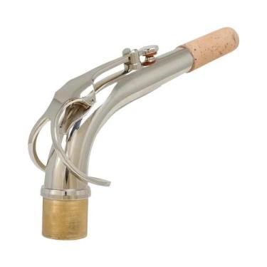 Imagem de Pescoço De Saxofone Curvado Em Prata Para Tenor, Alto E Soprano, Subst