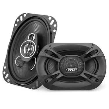 Imagem de Alto-falantes estéreo de carro universal 3 vias - 300 W 10 x 15 cm Triaxial Loud Pro Audio Car Speaker Universal OEM Componente de reposição rápida para porta do veículo/painel lateral compatível com Pyle PL4163BK (par)