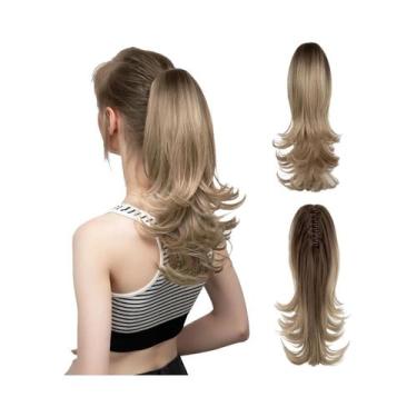Imagem de Extensões De Cabelo Sintético Em Rabo De Cavalo Com Clipe De 14 Polega