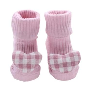 Imagem de Meias Antiderrapantes Para Bebês Meninas E Meninos Com Laço De Leão, P