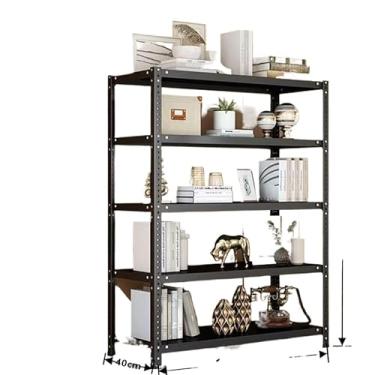 Imagem de Rack De Armazenamento De Aço Multifuncional De 120 Cm Com 6 Prateleiras Ajustáveis(Preto 5 Divisórias120*40 * 180cm)