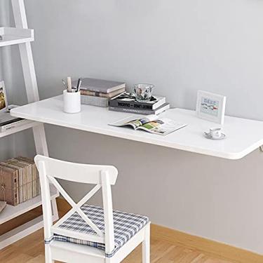 Imagem de TRGCJGH Mesa dobrável flutuante montada na parede, mesa dobrável de parede, mesa dobrável para pequenos espaços, mesa de parede flutuante, A-80 x 40 cm