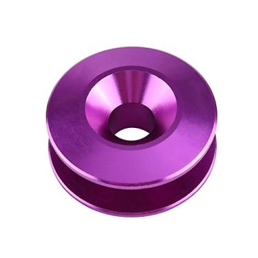 Imagem de ZJchao Kit de Arruela de Para-choque de Carro, Prendedor de Liga de Alumínio, Kit de Vestimenta para Para-choque Dianteiro e Traseiro, Tampas de Porta-malas, Conjunto de 4 Peças (Roxa)