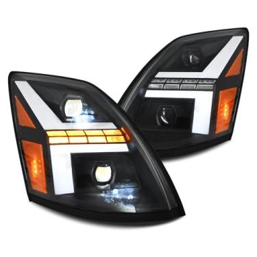 Imagem de UQZ Faróis/faróis para Volvo VN 2004-2015 / Volvo VNL VNM 2004-2018 / Volvo VNX 2015-2018 faróis de caminhão (um par, Plug & Play)
