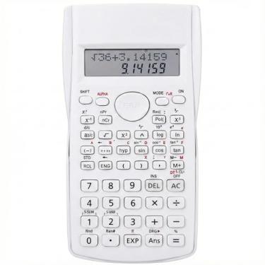 Imagem de Calculadora Científica de Engenharia, 240 Funções, Display de Linha Dupla, Ideal para Escola e Escritório (Branco)