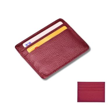 Imagem de Carteira Slim, Porta Cartão e CNH, Couro, Múltiplos Compartimentos PREMIUM (Vermelho Escuro)