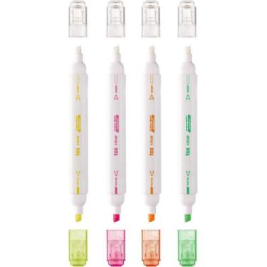 Imagem de Caneta Marca Texto TRIS Clear Apagável 4 Cores (display com 24) - Summ