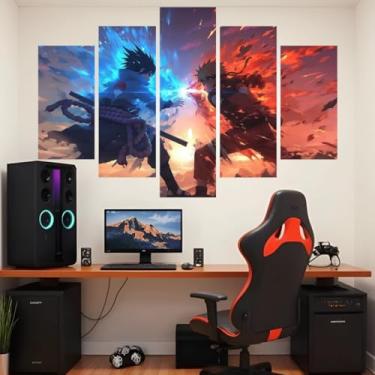 Imagem de Quadro decorativo Mosaico Anime - 5 peças - Sasuke, Kakashi, Akatsuki, Itachi, Hokage - 00 (04)