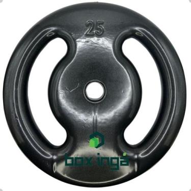 Imagem de Anilha Emborrachada 25 Kg - Preta - BOX INGÁ