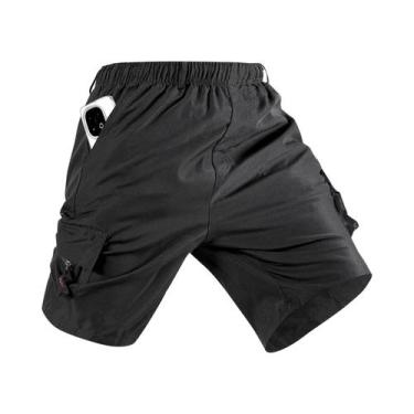 Imagem de Bermuda Tática Camuflada Masculina, Ajuste Solto, Calças De Trabalho P