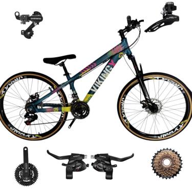 Imagem de Bicicleta 26 VikingX T25 21v Freeride  SHIMANOS Pneu Slick Fino Fx Amarela1.50-Unissex