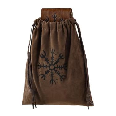 Imagem de de cinto renascentista, de viagem vintage – mochila lateral, para caminhada, festival, corrida, caminhada, , concerto, viagem, acampamento ao ar livre, Marrom, Refer to description