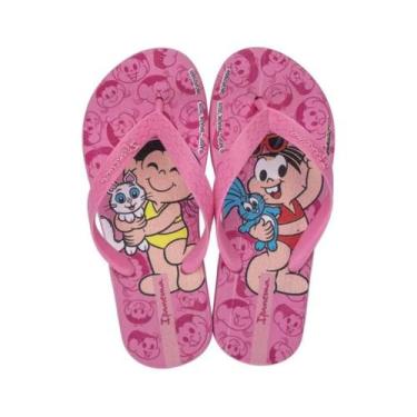 Imagem de Chinelo Infantil Menina Ipanema Turma da Mônica Praia, Rosa, 32