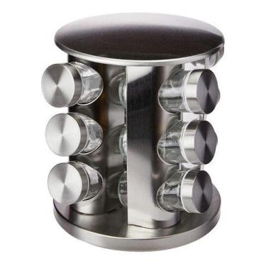 Imagem de Suporte Porta Condimento e Temperos Inox 12 Peças  Hauskraft - Etilux,