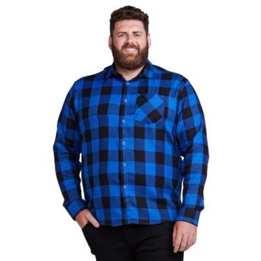 Imagem de Camisa Xadrez Plus Size Masculino Flanelado Manga Longa - Daze Modas, 