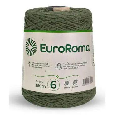 Imagem de Barbante EuroRoma 600g Fio 6 Verde Militar 610 Metros - no-brand