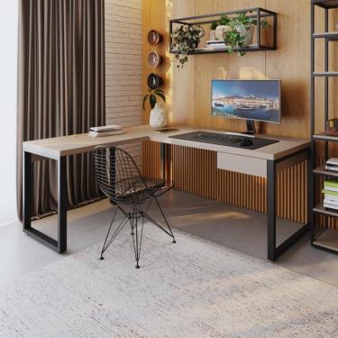 Imagem de Mesa em L Presidente C/01 Gav. 190x160x75cm Yon