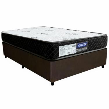 Imagem de Cama Box Marrom + Colchão D33 GAZIN SONOLAR SUPREME 88x188x51cm 100% ESPUMA INMETRO