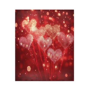 Imagem de Blueangle Cobertor de fogos de artifício do Dia dos Namorados super macio e quente, 127 x 152 cm, leve para todas as estações, cobertor aconchegante para cama, sofá, sofá, fácil de cuidar (138)