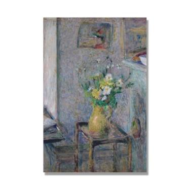 Imagem de NHLDZYH Arte floral vintage natureza morta, pintura botânica clássica, decoração de casa quente para sala de estar e sala de jantar. C35. 50x70cm-19,6x27,5 pol. Somente tela