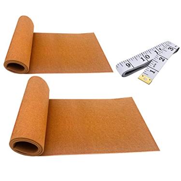 Imagem de Damooo Pacote com 2 tapetes para répteis e substrato reversível, forro de terrário para lagarto, camaleão, lagartixa, cobra, ceratofrias (90 x 43 cm, marrom)