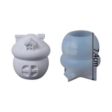 Imagem de Molde De Silicone 3D De Casa De Natal Para DIY, Gesso, Concreto, Velas