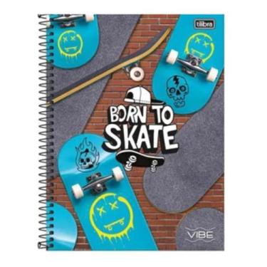 Imagem de Caderno De 16 Materias Vibe Masculino 256fls Capas Sortidas - Tilibra