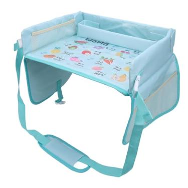 Imagem de Asixxsix Tabuleiro de Viagem Infantil, Tabuleiro de Tecido Water Roof para Cadeira de Carro Infantil, Mesa de Carro com Desenho Animado e Fácil de Usar para Crianças (Padrão de frutas coloridas)