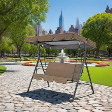 Imagem de Capa de substituição para toldo e almofada de balanço, capa impermeável para balanço de 2 e 3 lugares, assento de substituição para balanço de varanda