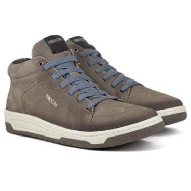 Imagem de Sapatênis Cano Alto Bota Ferracini 24h Vox Couro Com Zíper Cadarço 8053-617 Cor:;Tamanho:37-Masculino