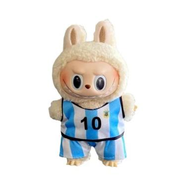 Imagem de Conjunto De Uniforme Esportivo De Pelúcia E Vinil Labubu 17cm: Roupa D