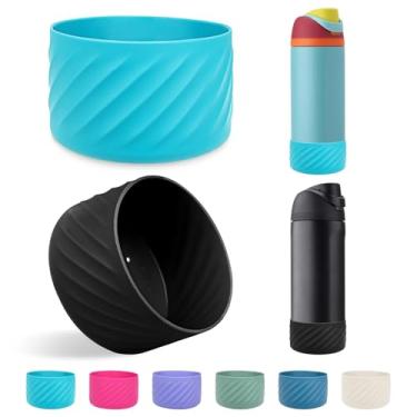 Imagem de 2 peças de manga de base de silicone para garrafa de água Owala FreeSip Twist and Flip protetor de silicone para garrafa Owala Acessórios de garrafa de água livre de BPA