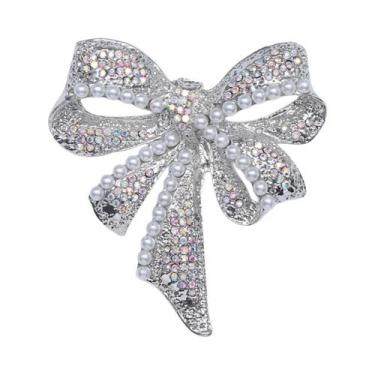 Imagem de Broches de Arco com Strass - Acessório de Festa para Homens e Mulheres