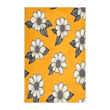 Imagem de xigua Conjunto de 1 panos de prato de cozinha Daisies, macios e altamente absorventes de secagem rápida para limpeza de pratos e limpeza manual, 71 x 45 cm