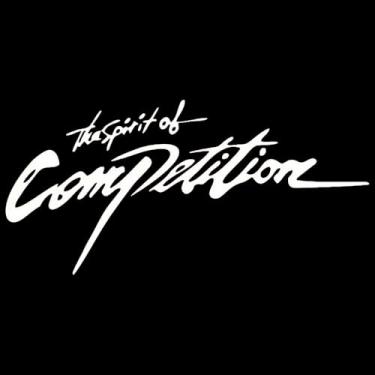 Imagem de Adesivo autoadesivo impermeável The Spirit of Competition, 4 peças, adesivo temático competitivo para carrocerias, para-choques (branco)