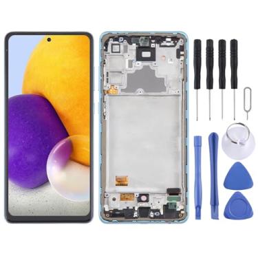 Imagem de Hiregolish Peças de reparo de tela, para Samsung Galaxy A72 4G SM-A725 6,4 polegadas OLED LCD digitalizador de tela conjunto completo com moldura, conjunto de substituição de tela com kits de reparo