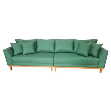 Imagem de Sofá  Pierri Bipartido Tecido Acquablock Pé Base Madeira  280cm - 4R E