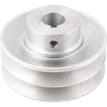 Imagem de Polia Alumínio 2 Canais Perfil A 90Mm Com Furo 3/4 - Vonder