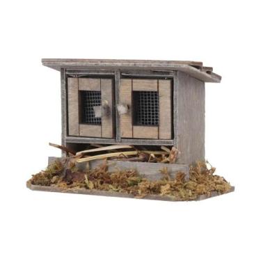 Imagem de Miniatura De Galinheiro Em Escala 1:12 Com Ponte Em Arco, Decoração Pa
