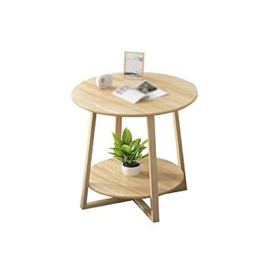 Imagem de Mesa de centro mesa lateral de madeira portátil para pequenos espaços, suporte móvel para laptop, mesa de computador, móveis para sala de estar e quarto (tamanho: 5050 cm) (40 * 60 cm)