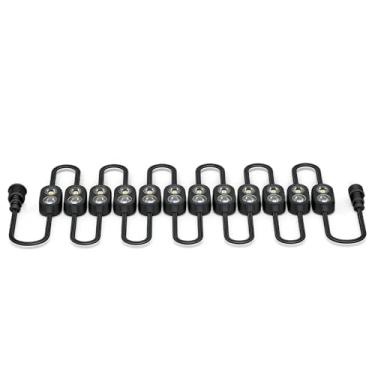 Imagem de APPECK Luzes de extensão de 5 metros com 12 LEDs para luzes externas permanentes Pro, atualização de iluminação cortável de 80 lm para C5106, preto